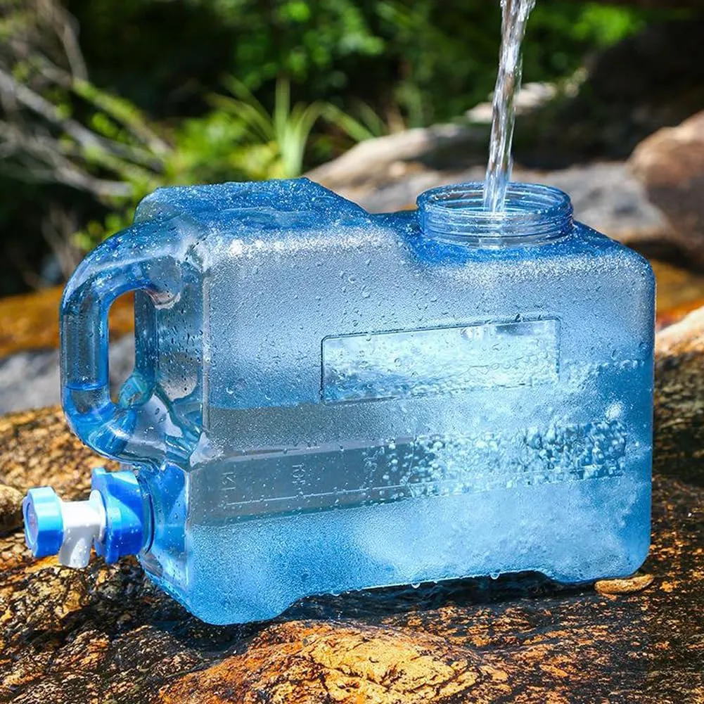 Orgonite Water Storage Containers, Camping Water Container, Portable Water Tank with Faucet Camping Bucket with Tap Water Jug with Spigot BPA Free Emergency Water Storage for Outdoor Camping Hiking
