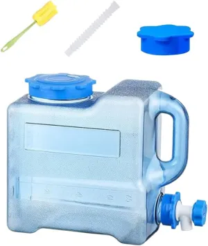 Orgonite Water Storage Containers, Camping Water Container, Portable Water Tank with Faucet Camping Bucket with Tap Water Jug with Spigot BPA Free Emergency Water Storage for Outdoor Camping Hiking
