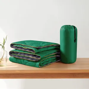 Outdoor Camping Blanket Waterproof, Packable and Portable Throw for Camping,Travel, Park, Beach, 75 * 52", Green