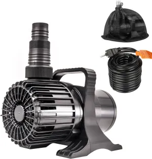 Outdoor Large 4700gph-250W 32.8FT Pond Water-fall & Kio Fish Fountain-s &Garden Pump Submersible IPX8: Long 32.8FT Cord Smart-er & Quieter Duck & Yard& Patio Ponds Pumps, 1 Barrier Pump Bag