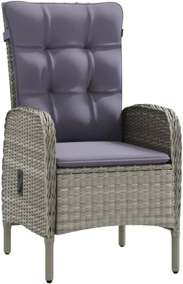 Outdoor Patio Furniture,7 Piece Patio Dining Set with Cushions Gray and BlackDesigned for Camping, Resting, Outdoors.