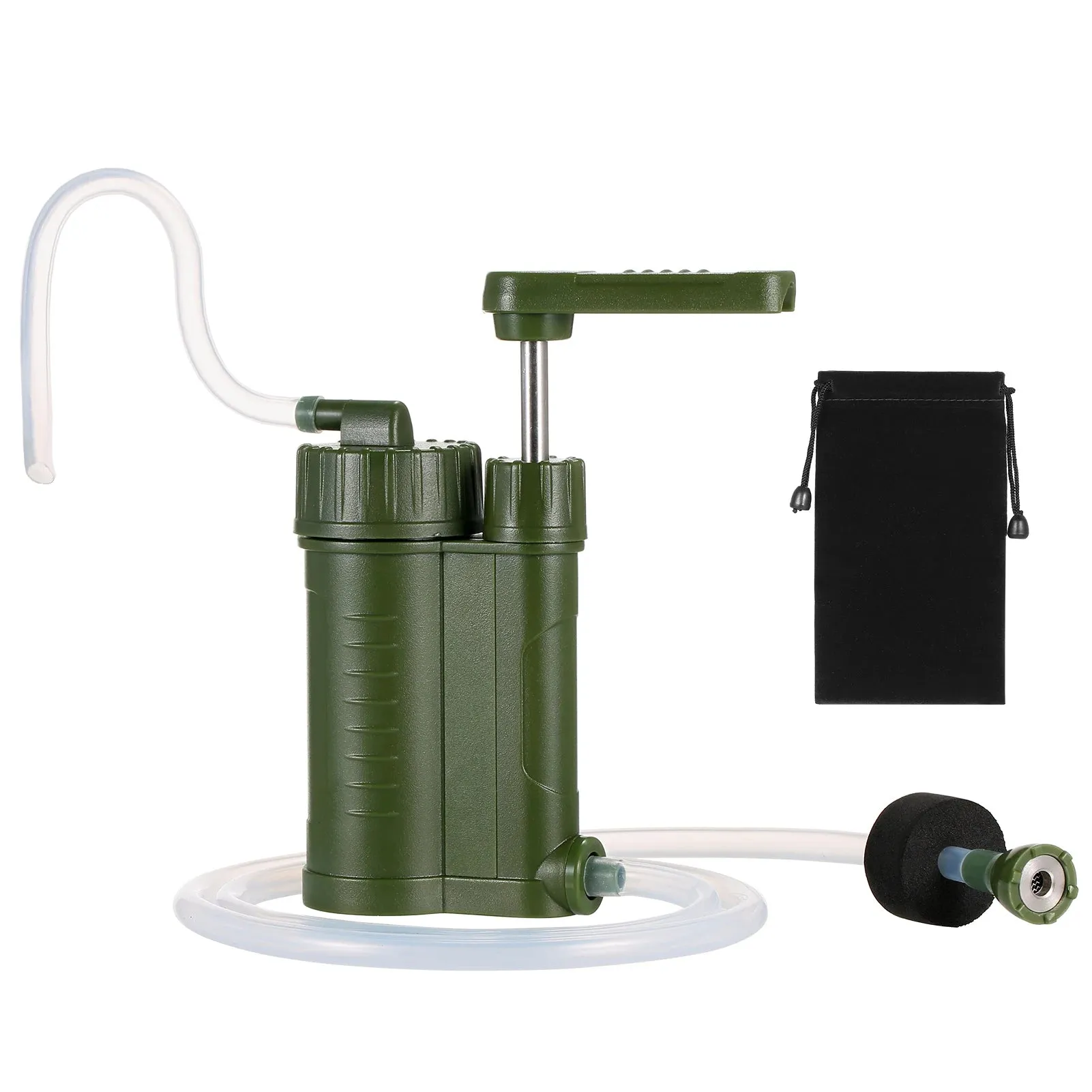 Outdoor Water Filtration System - Fast Flow Rate 200-400ml/min Water Purifier for Camping, Hiking, Emergency, and Fishing
