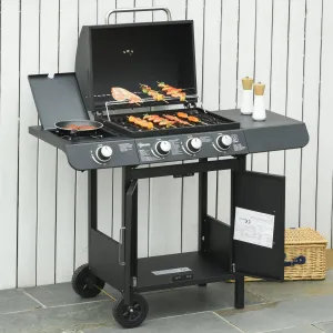 Outsunny 3-Burner Gas BBQ Grill - Compact and Convenient