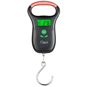 Ozeri Multifunction Scale and BBQ Gas Propane Tank Gauge, Black with Red Handle