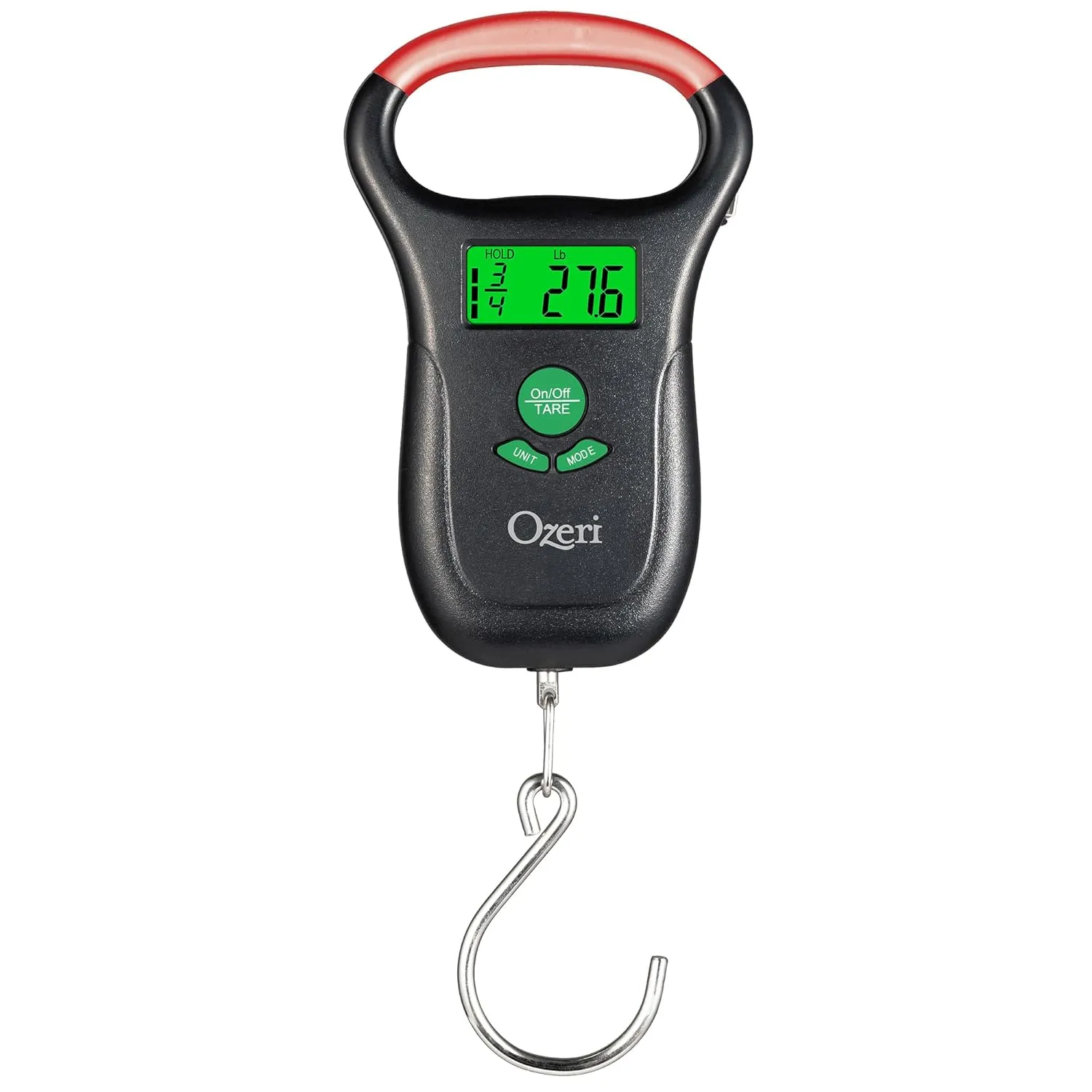 Ozeri Multifunction Scale and BBQ Gas Propane Tank Gauge, Black with Red Handle