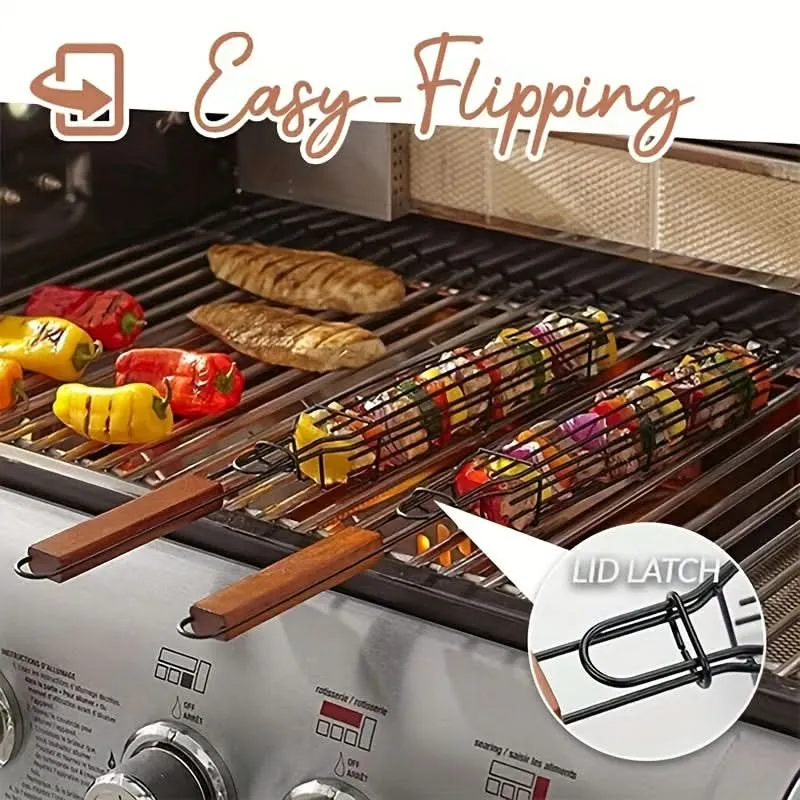 Pack of 4 pcs. Stainless Steel BBQ Grill Baskets