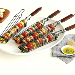 Pack of 4 pcs. Stainless Steel BBQ Grill Baskets