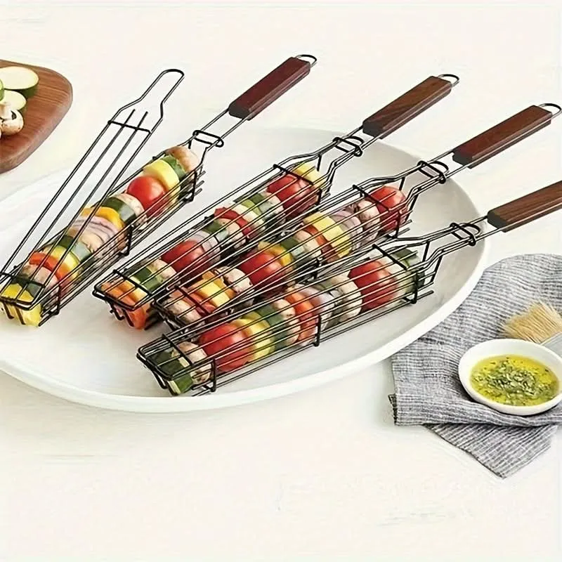 Pack of 4 pcs. Stainless Steel BBQ Grill Baskets