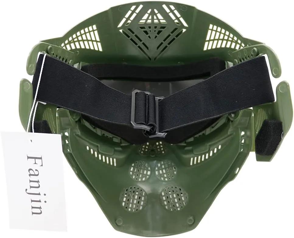 Paintball Mask, Airsoft Mask, Tactical Masks Full Face Gear with Goggles Impact Resistant for Hunting CS Survival Games Halloween Cosplay and Outdoor Activities