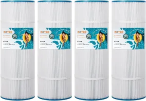 PCC80-PAK4 Replacement Pool Filter Cartridge for PCC80, C-7470,PLFPCC80, Darlly 70804,Clean and Clear Plus 320, Filbur FC-1976, 20"x7" Pool Filter, 4 Pack