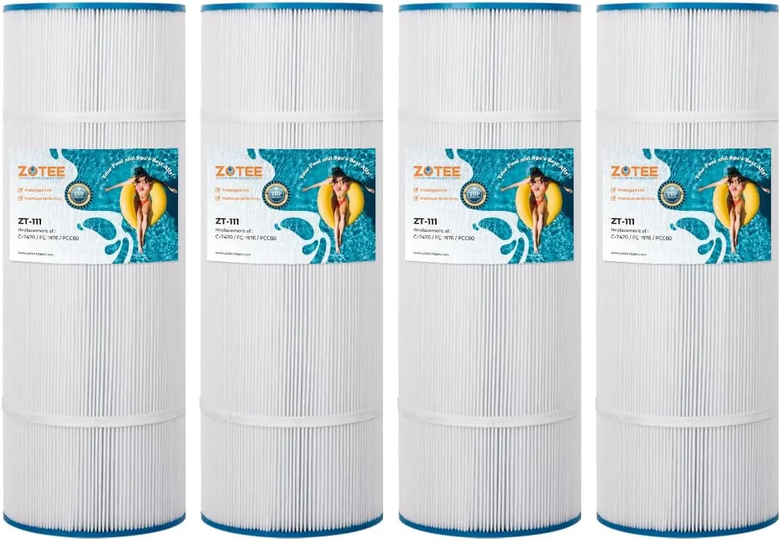 PCC80-PAK4 Replacement Pool Filter Cartridge for PCC80, C-7470,PLFPCC80, Darlly 70804,Clean and Clear Plus 320, Filbur FC-1976, 20"x7" Pool Filter, 4 Pack