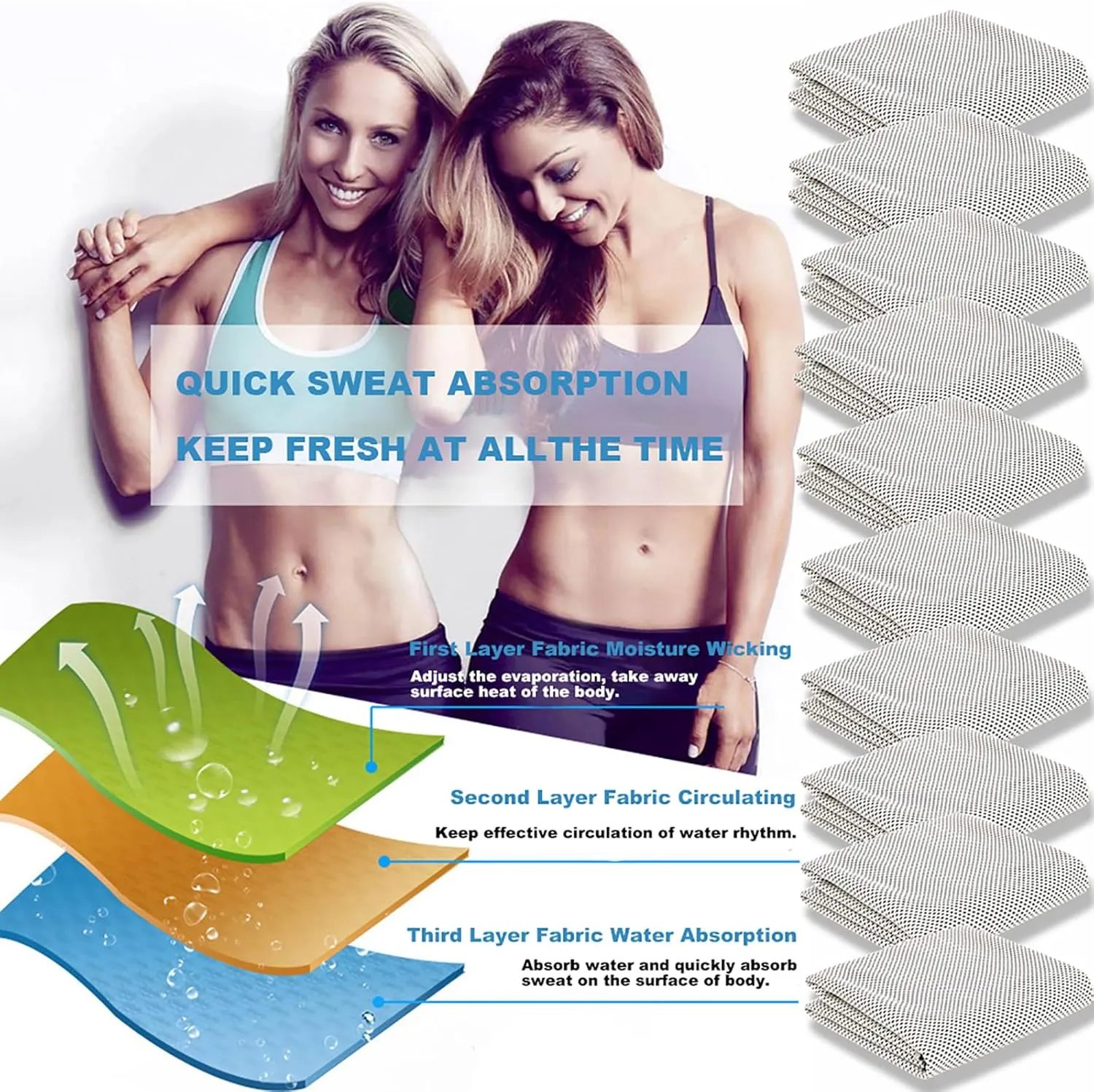 Peicees 20Pcs 40x12'' Microfiber Neck Cooling Towels Sports Sweat Towels Headband for Travel Beach Swimming Camping Climbing Gym Yoga Workout Backpacking, Quick Dry Super Absorbent Compact Lightweight