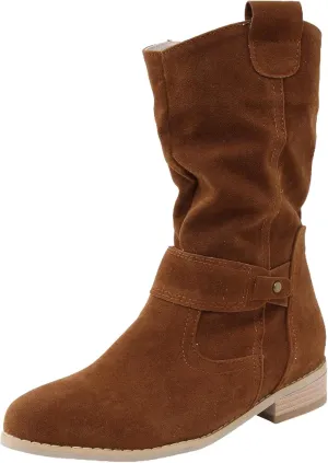 peqiut Womens Cowboy Boots Comfortable Chunky Heel Zipper Pointed Toe Ankle Boots for Women Ankle Casual Faux Leather Cowgirl Boots