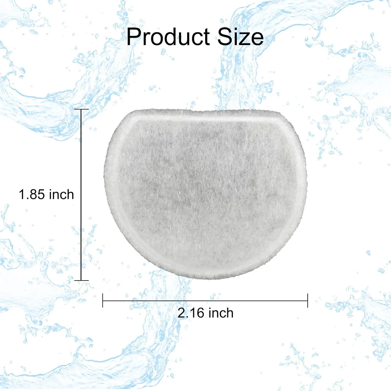 Pet Fountain Filter Replacement, Compatible with Multiple Pet Water Dispensers Water Bowl (16 Carbon Filters 16 Foam Filters)