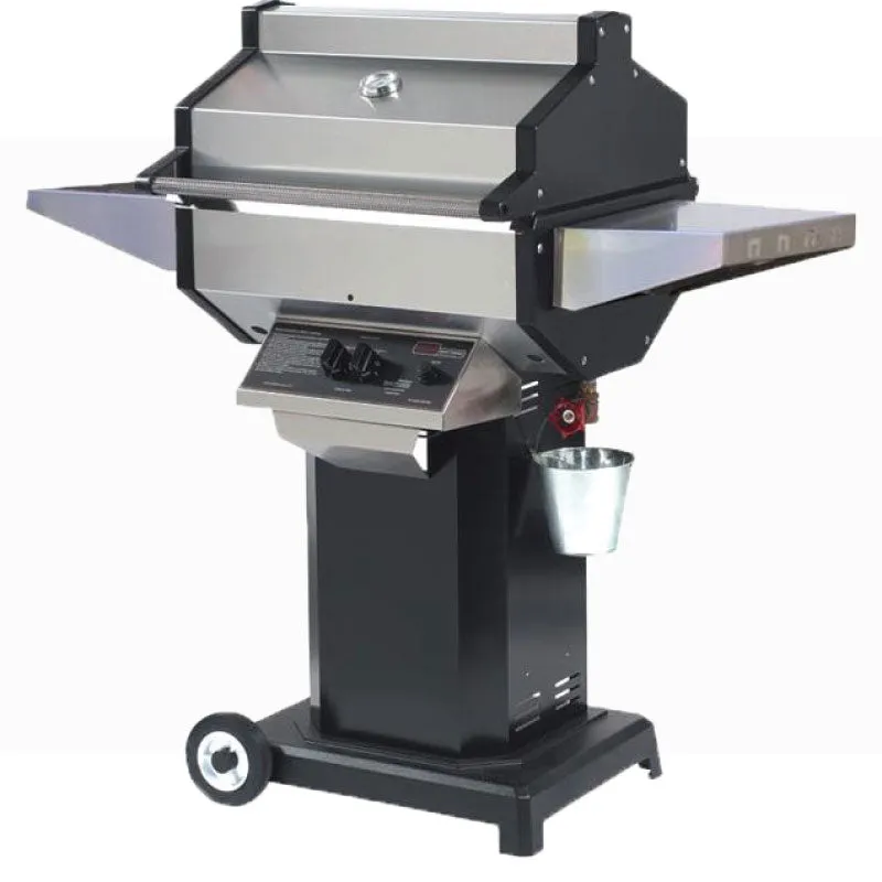 Phoenix SDBOPN Stainless Steel Natural Gas Grill On Black Aluminum Patio Base