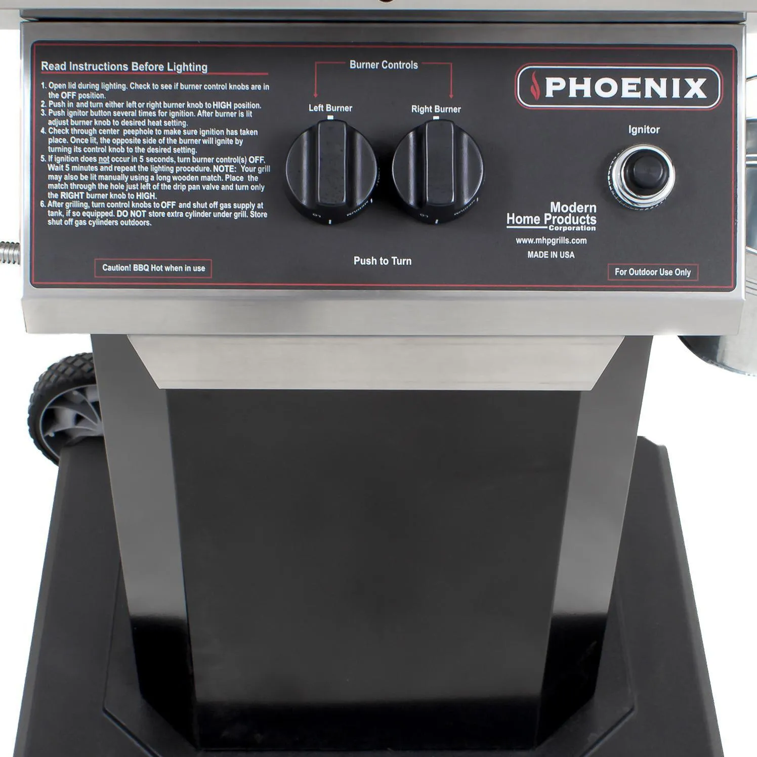 Phoenix SDSSOCN Natural Gas Grill Head On Pedestal Cart With Aluminum Base
