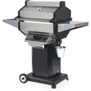 Phoenix Stainless Steel Natural Gas Grill On Black Aluminum Pedestal Cart SDBOCN