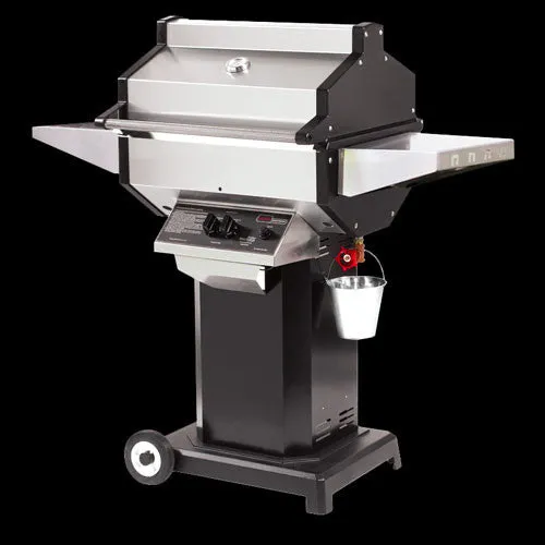 Phoenix Stainless Steel Propane Gas Grill On Black Aluminum Pedestal Cart SDBOCP