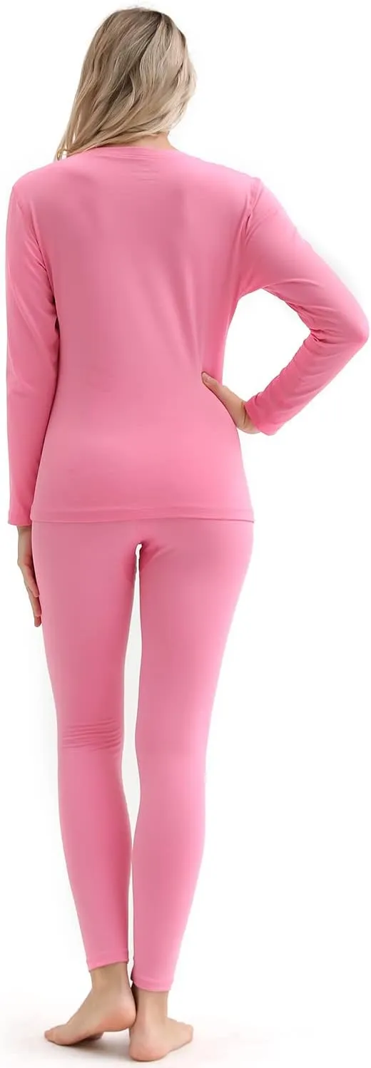 PISIQI Thermal Underwear Women Ultra-Soft Long Johns Set Base Layer Skiing Winter Warm Top & Bottom