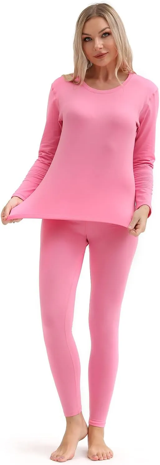 PISIQI Thermal Underwear Women Ultra-Soft Long Johns Set Base Layer Skiing Winter Warm Top & Bottom