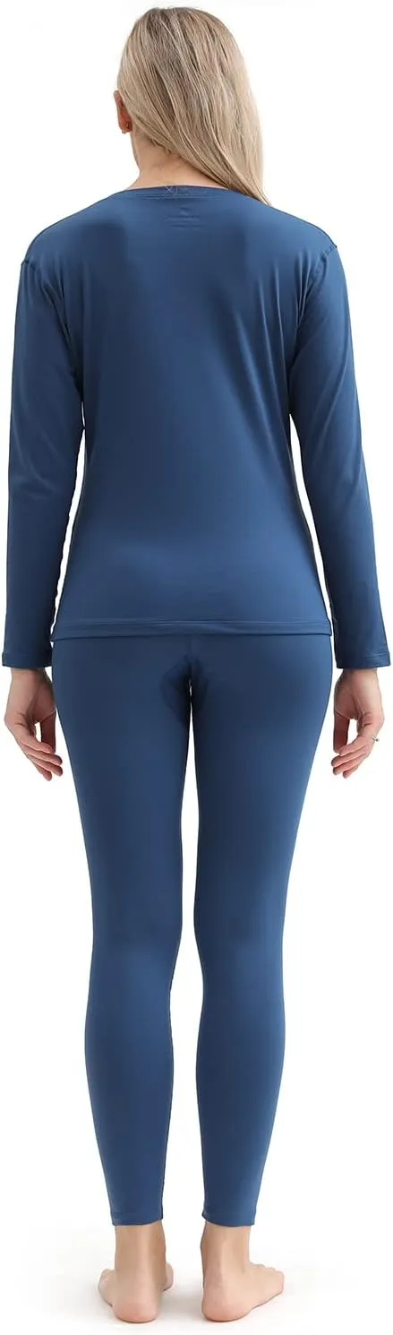 PISIQI Thermal Underwear Women Ultra-Soft Long Johns Set Base Layer Skiing Winter Warm Top & Bottom