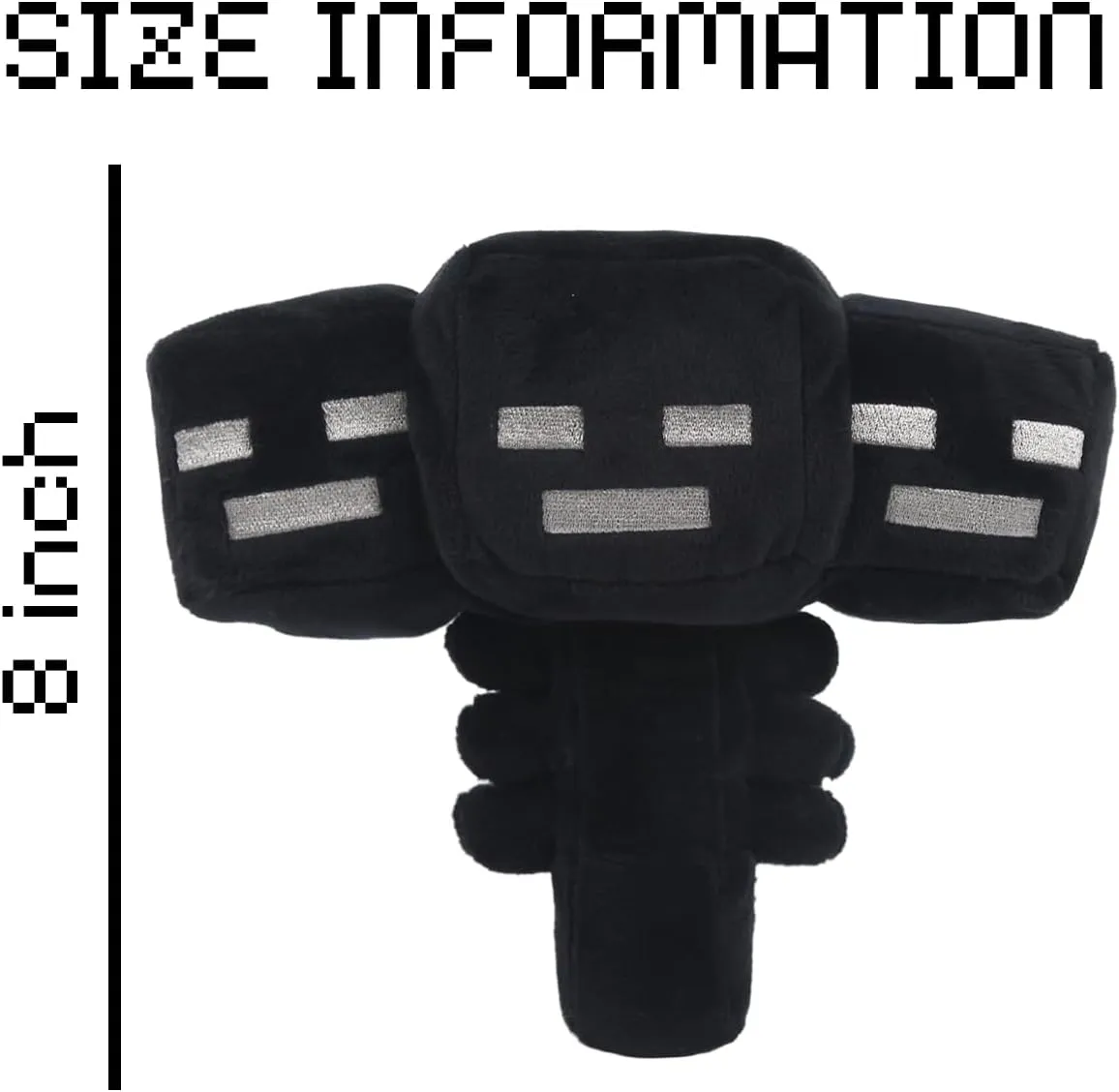 Pixel-Style Game Basic Plush Character Soft Toy, Video Game-Inspired Collectible Plushies Gifts for Kids & Fans (Wither Storm)