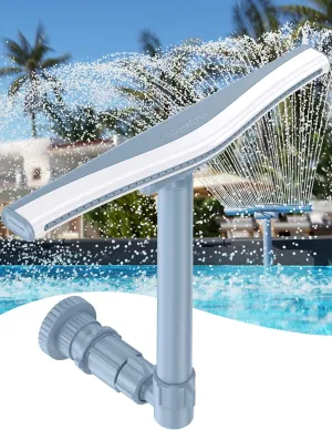 Pool Fountains for Above and In-ground Pools[Original by POOLHACKER], Adjustable Whale Tail Waterfall Wide Width Pool Sprinkler Fountain for Relaxation & Cooling 10-20 Degrees
