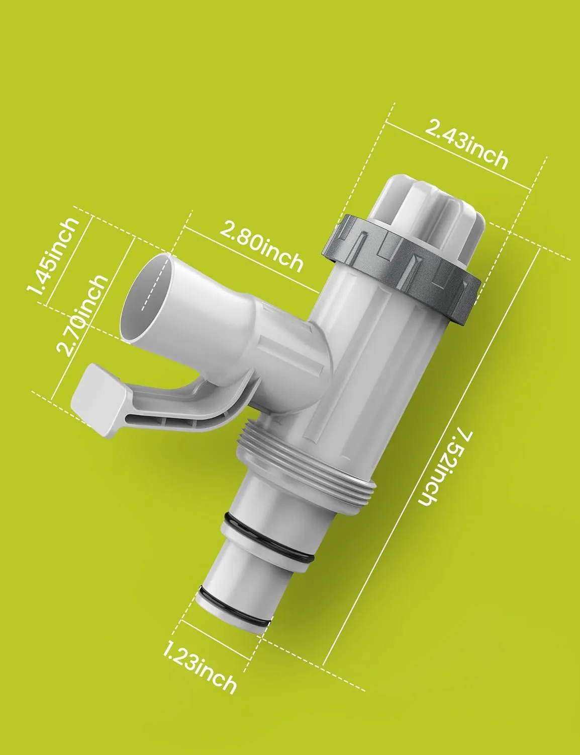 Pool Hose Adapter for Above Ground Swimming Pool, Pool Replacement Parts with Plunger Valve and Pool Pipe Holder Compatible with Intex/Bestway/Stock Tank Pool, Pool Pump Parts