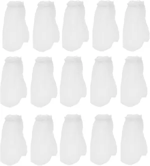 POPETPOP 20pcs Socks Fish Tank Mesh Sink Strainer Canister Media Mesh Media Bag Pump Bag Sink Strainer For Sink Eihem Filtrant Vacuum Water Bag Aquarium White