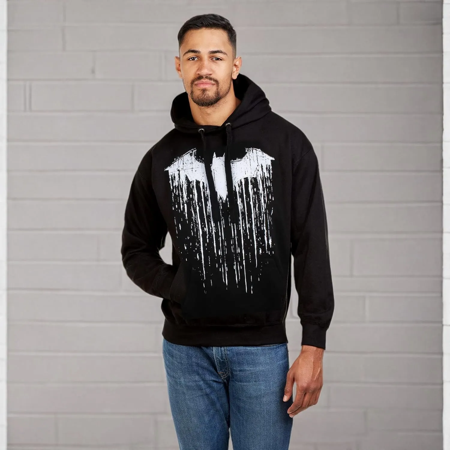 Popfunk Classic Batman Paint Men's Hoodie Sweatshirt
