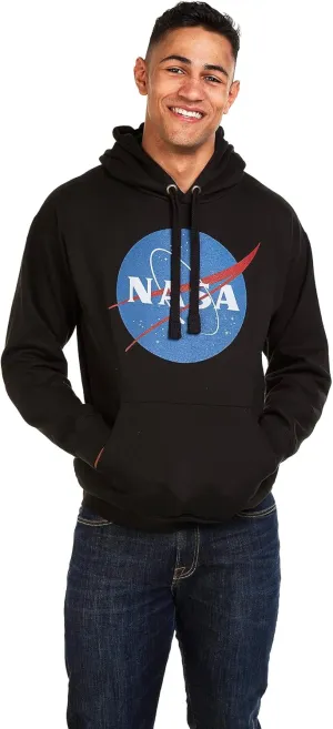Popfunk Classic NASA Circle Logo Men's Hoodie with Front and Back Print