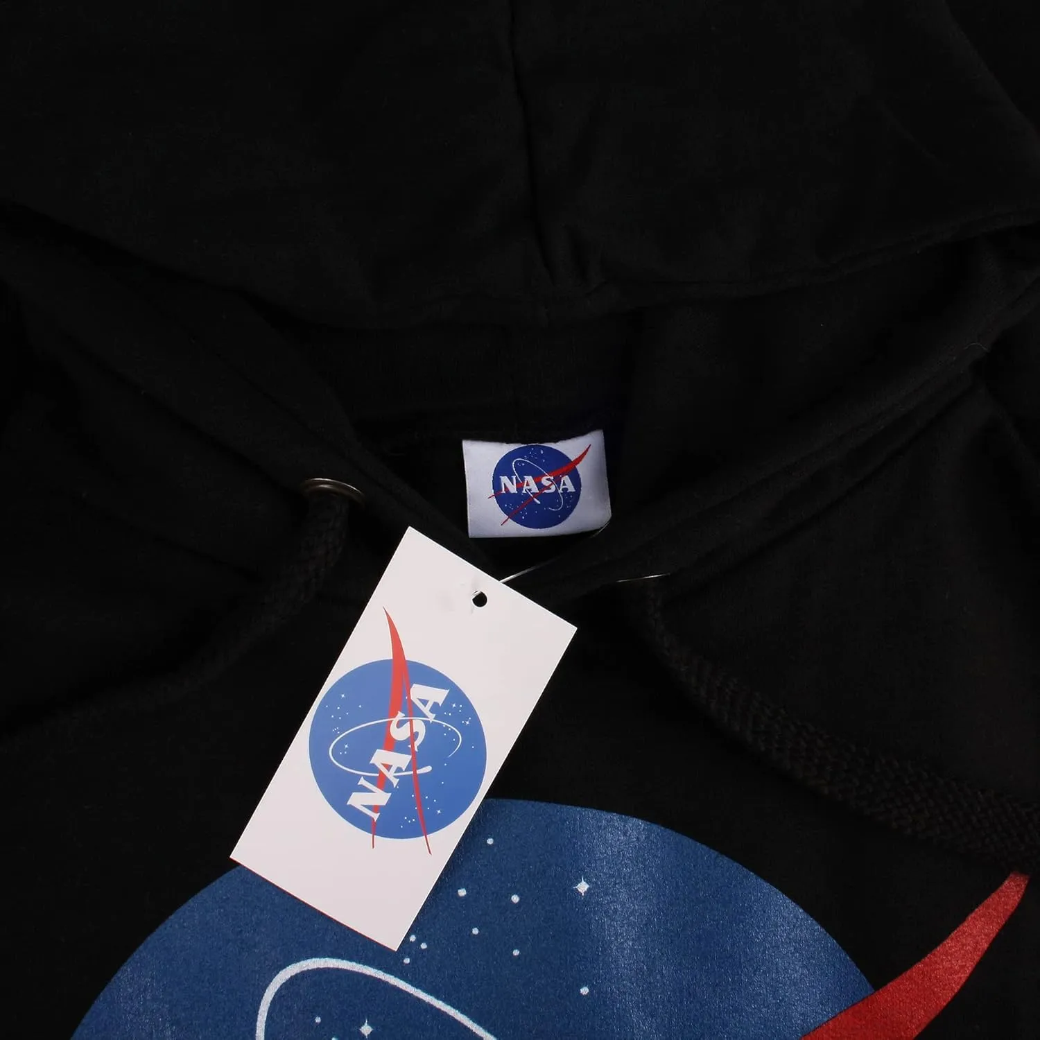 Popfunk Classic NASA Circle Logo Men's Hoodie with Front and Back Print