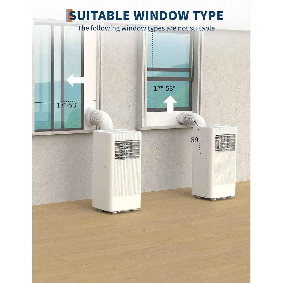 Portable Air Conditioner for Indoor Rooms, 3-In-1 AC Unit for Bedroom