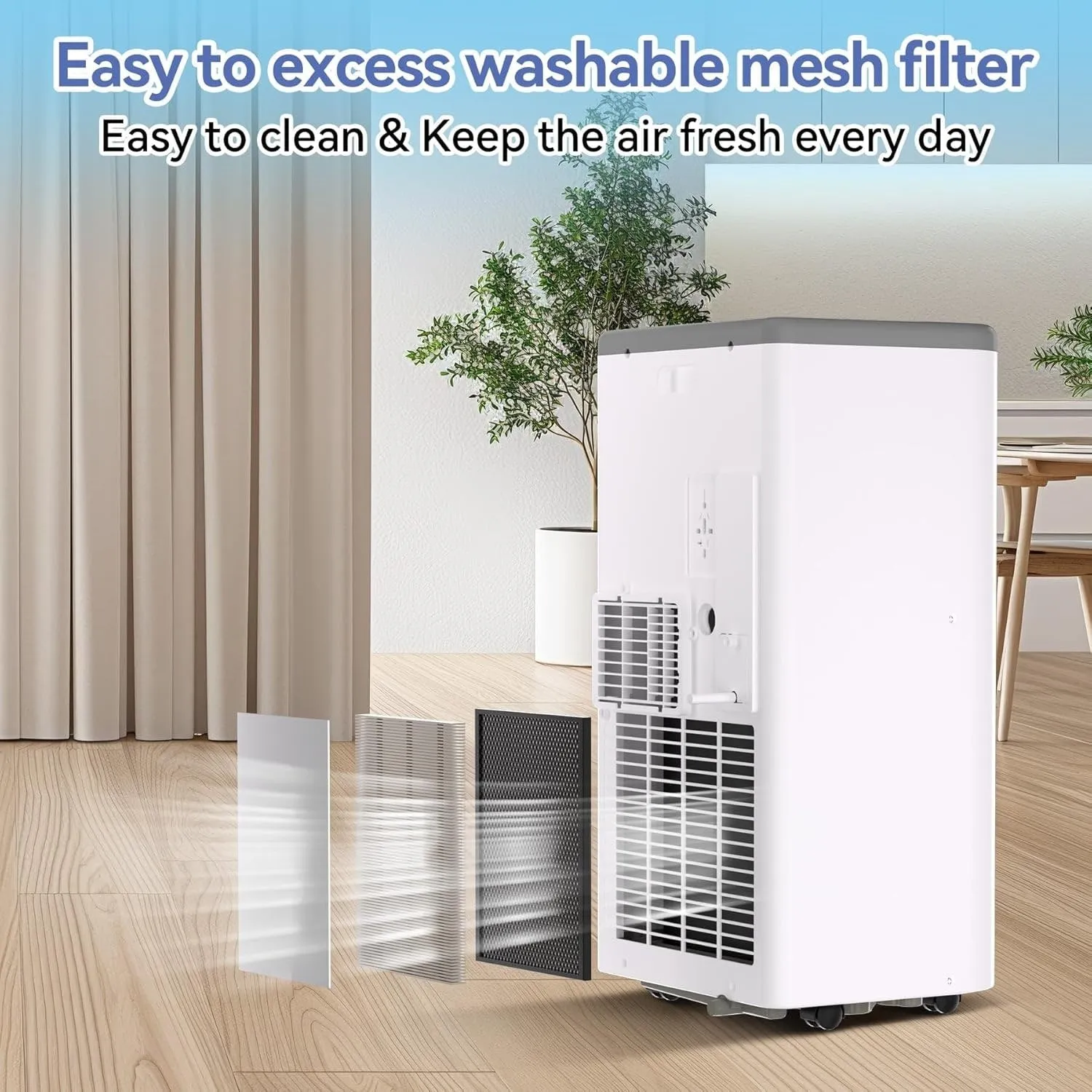 Portable Air Conditioner for Indoor Rooms, 3-In-1 AC Unit for Bedroom