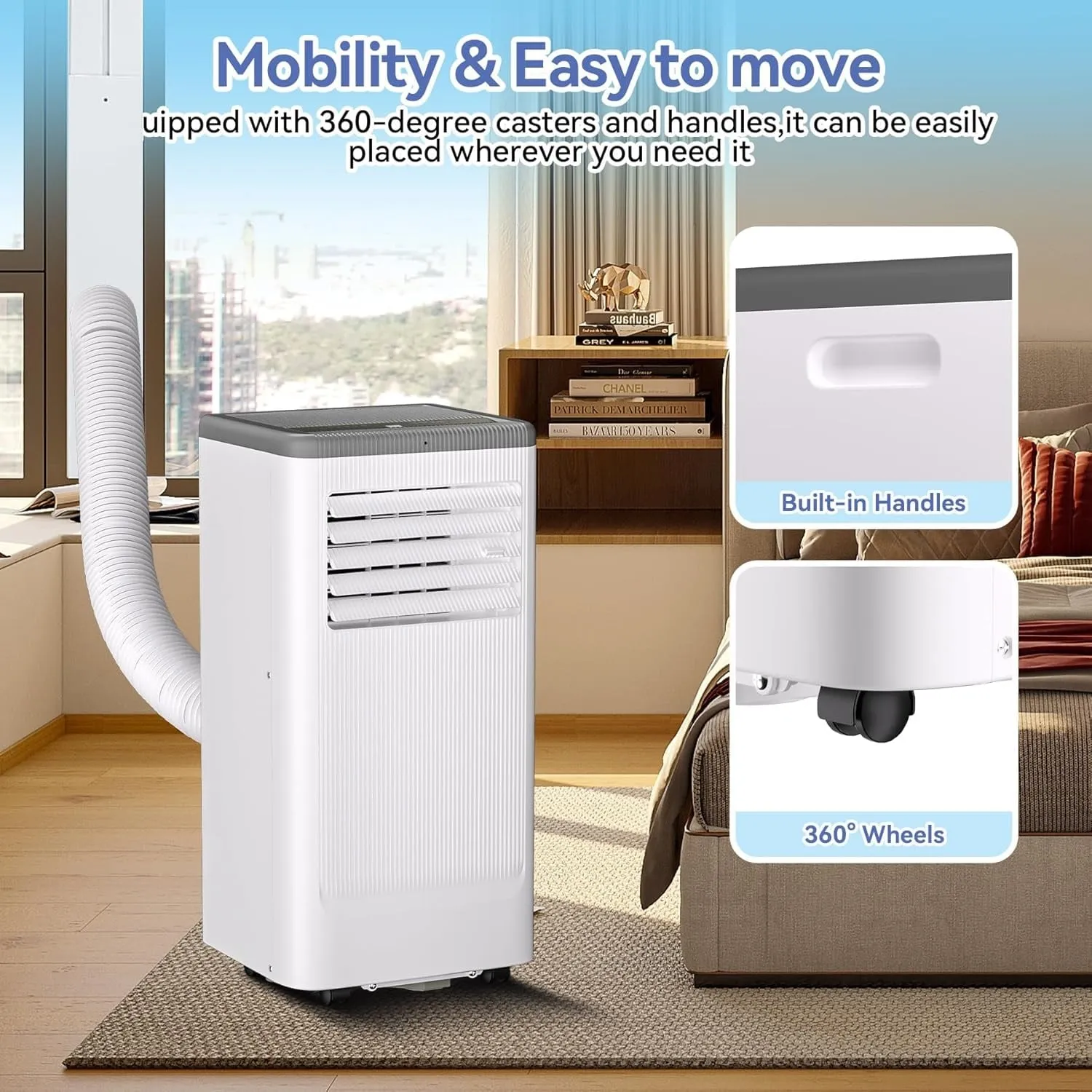 Portable Air Conditioner for Indoor Rooms, 3-In-1 AC Unit for Bedroom