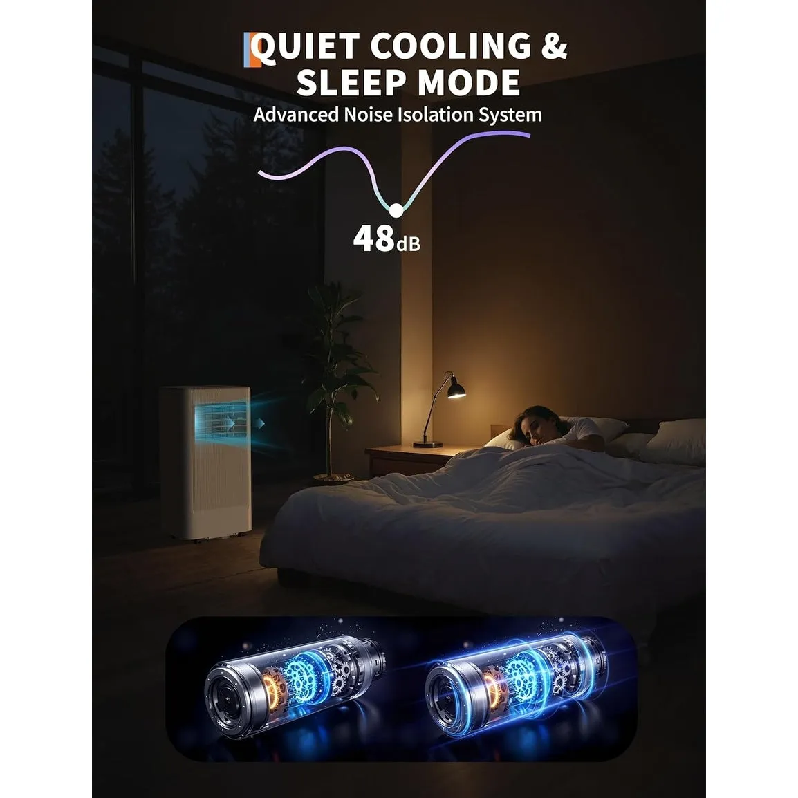 Portable Air Conditioner for Indoor Rooms, 3-In-1 AC Unit for Bedroom