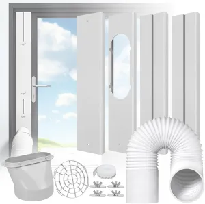 Portable Air Conditioner Window Kit - Adjustable Universal Window Seal AC Vent Kit with 5.9” Exhaust Hose for Sliding Vertical/Horizontal Windows