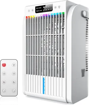 Portable Air Conditioners Fan,JYew AI Evaporative Mini Room Air Conditioners,Portable AC Unit Air Cooler with 4 in 1 Humidifier Fan Conditioner with 1500ML, 3 Speed AC Portable for Room