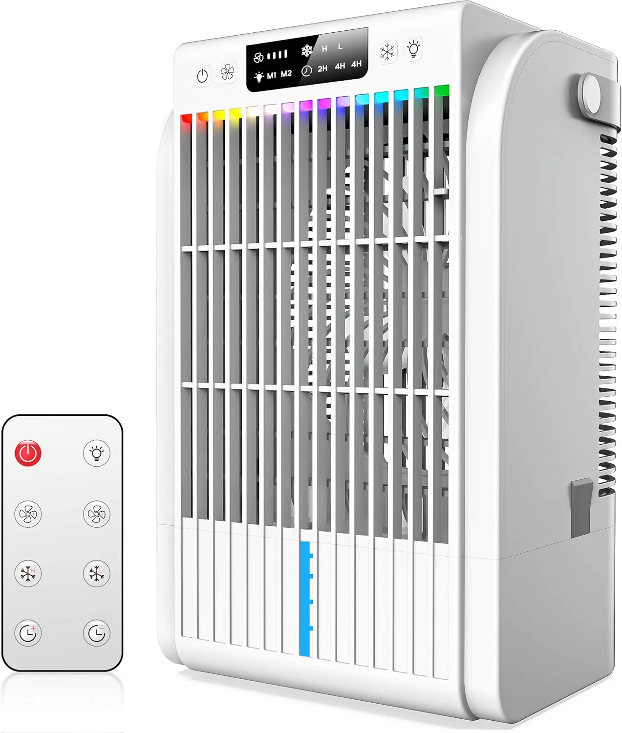 Portable Air Conditioners Fan,JYew AI Evaporative Mini Room Air Conditioners,Portable AC Unit Air Cooler with 4 in 1 Humidifier Fan Conditioner with 1500ML, 3 Speed AC Portable for Room