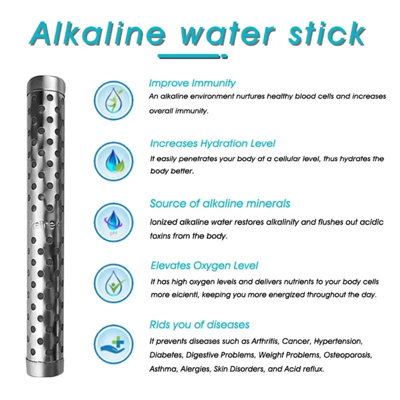 Portable Alkaline pH Water Filter Sticks - Hydrogen Mineral Purifier