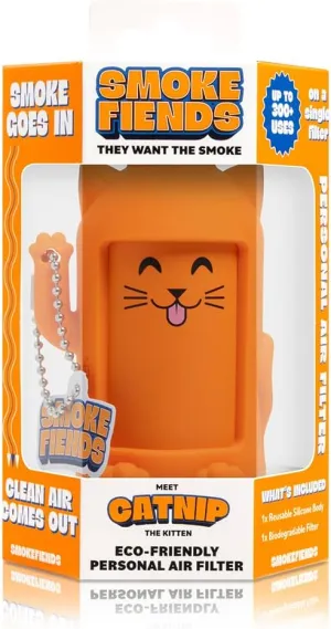 Portable & Eco-Friendly Personal Air Filter | Discreet HEPA & Carbon Filtration | Biodegradable & Up to 300  Uses | Keychain Design for On-the-Go Freshness (Catnip)