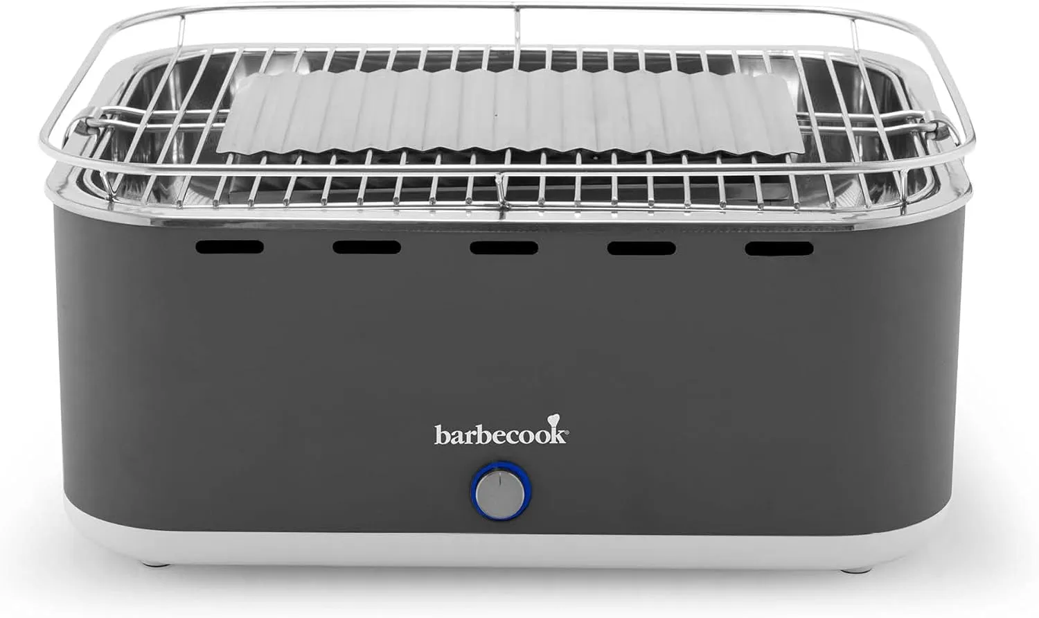 Portable Barbecue Grey, Stainless Steel, BARBACOA PORTATIL Carlo GRIS