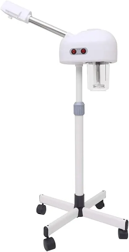 Portable Face Steamer Facial Skin Care Professional Machine Spa Salon Sauna Beauty Equipment on Wheels for Aromatherapy Moisturizing Massage Therapy
