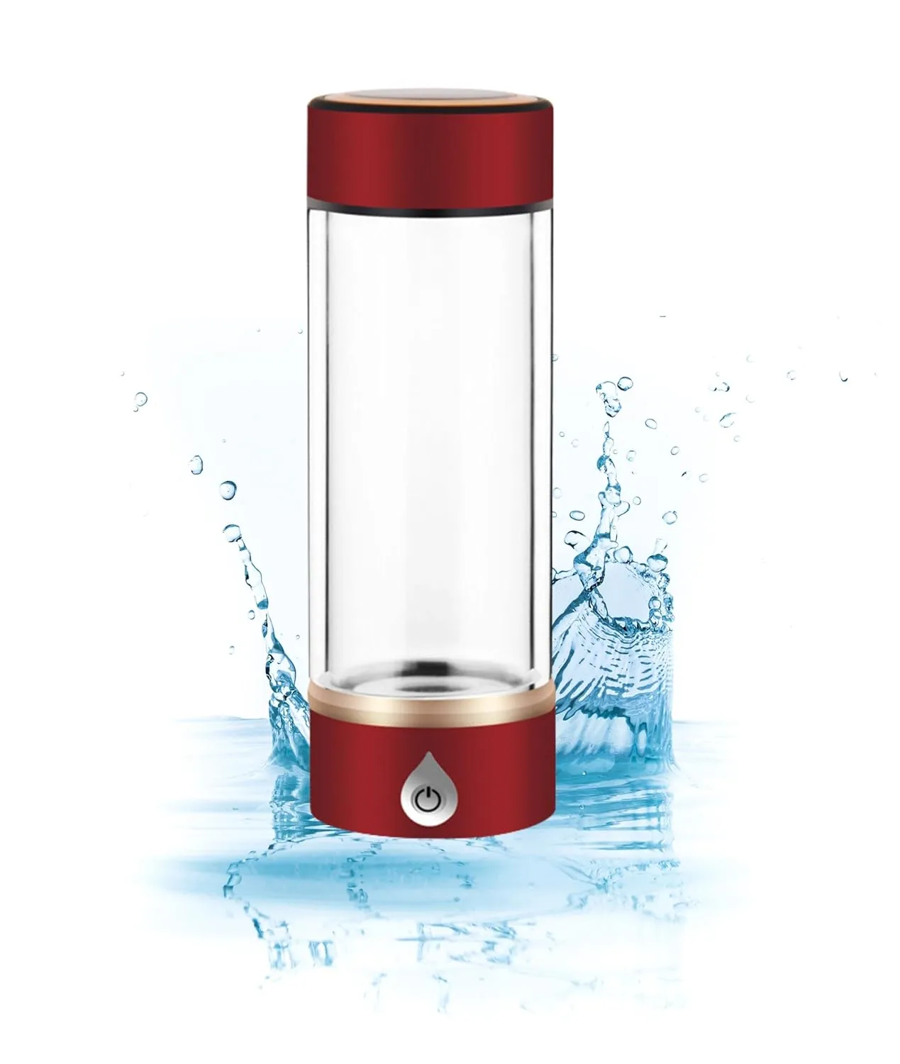 Portable Hydrogen Water Bottle - 420mL Hydrogen Rich Bottle SPE Technology, Rechargeable Hydrogen Water Generator, Hydrogen Water Ionizer Machine for Home Office Travel