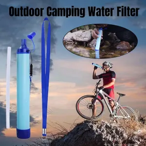 Portable Outdoor Camping Water Filter Straw Emergency Survival Purifier Tool