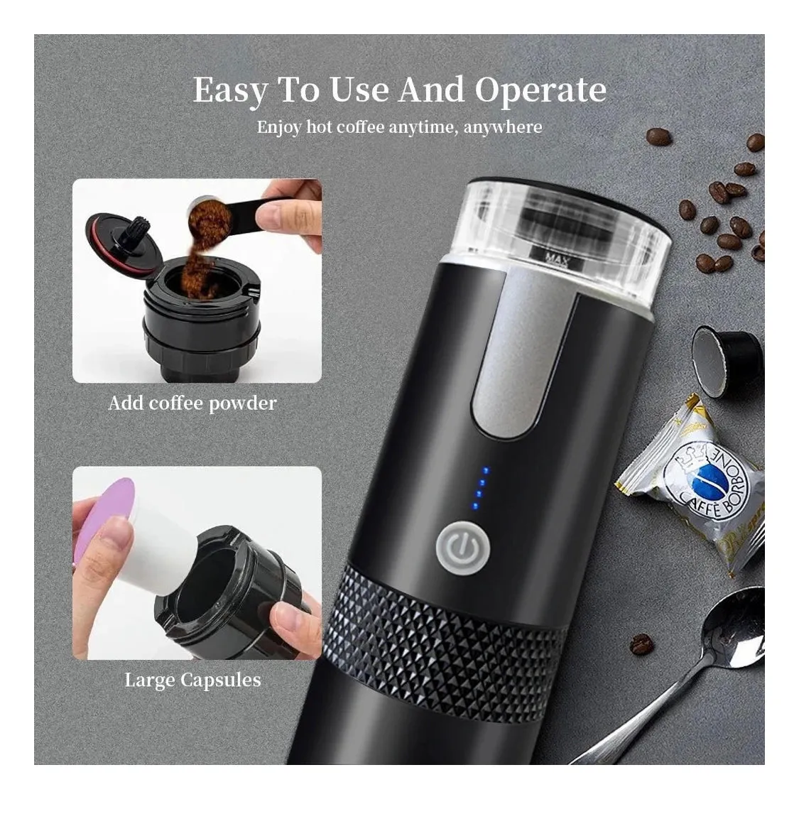Portable Single Serve Coffee Maker Mini Espresso Machine Reusable Coffee Filter