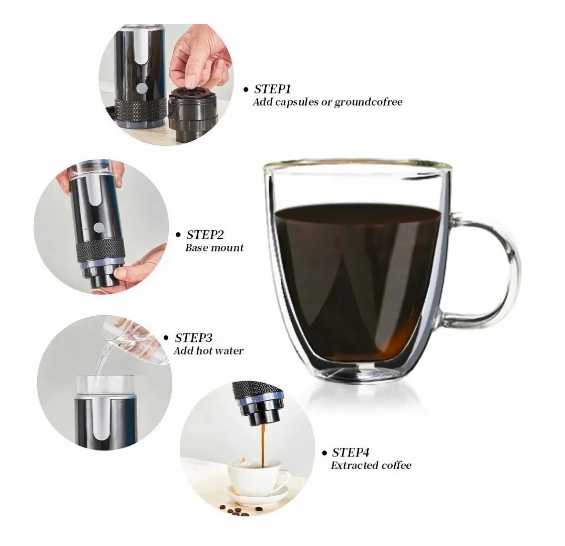 Portable Single Serve Coffee Maker Mini Espresso Machine Reusable Coffee Filter