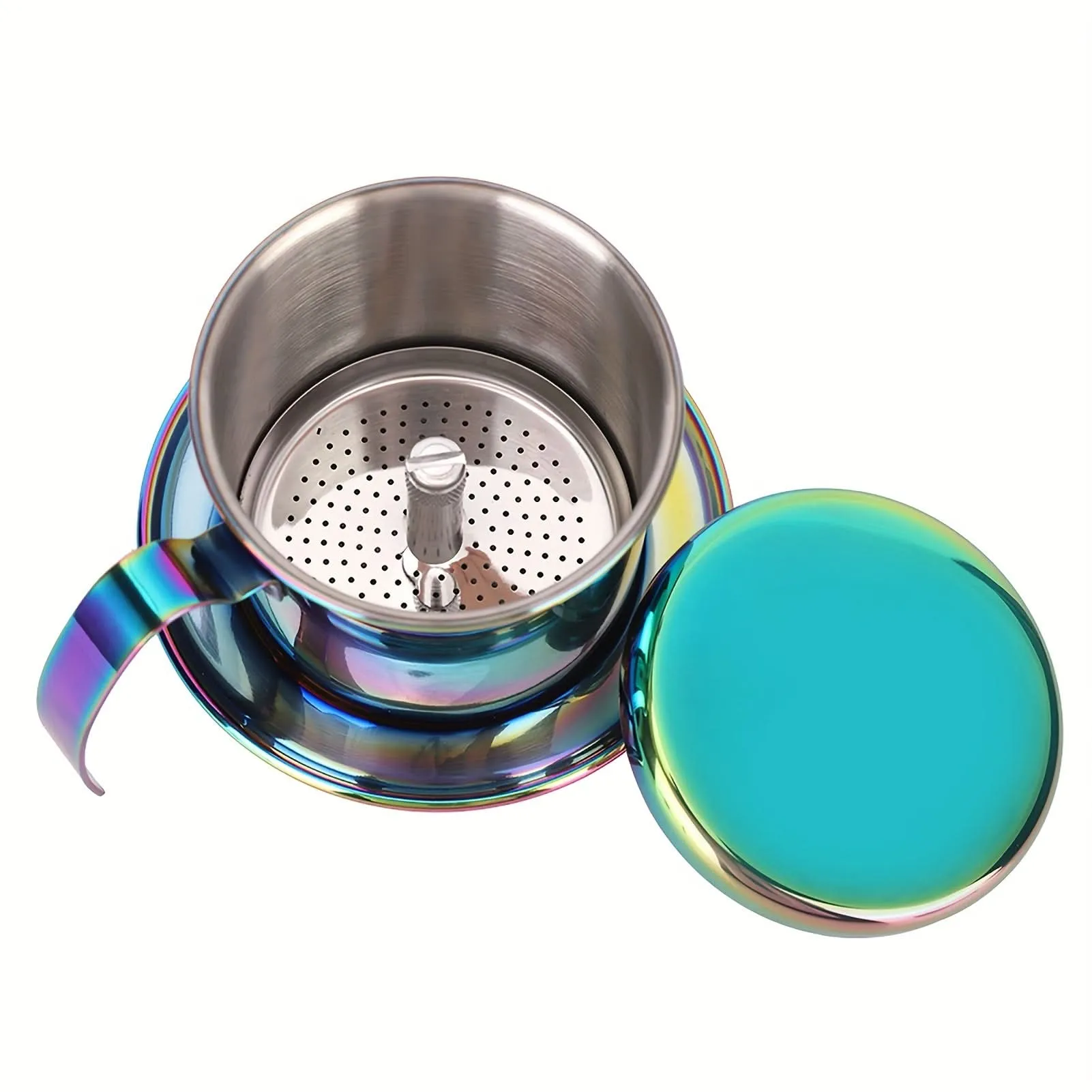 Portable Stainless Steel Coffee Maker – Reusable Drip Pot with Filter