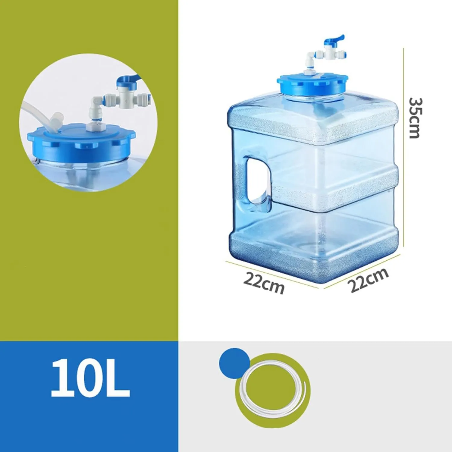 Portable Water Storage Container with Handle for Outdoor Use