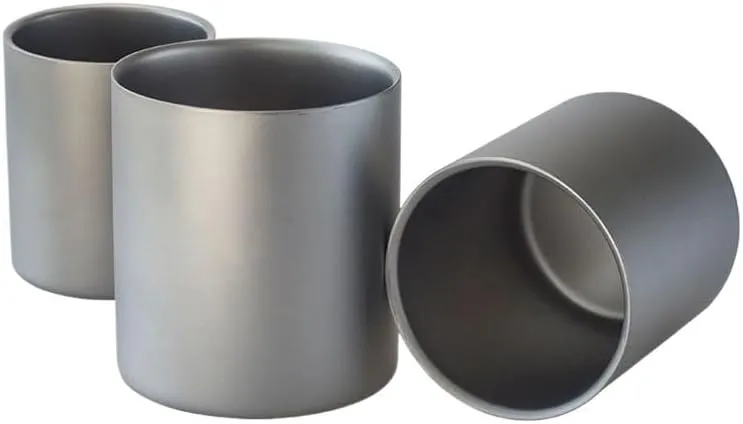 POVCZWXSS 1PC Outdoor Pure Titanium Water Cup Lightweight Portable Mug(450ml A)
